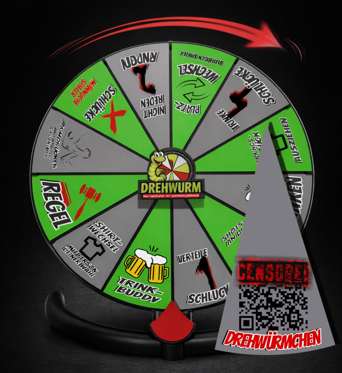 Drehwurm Starterset inkl. 1x Spielfeld „Drehwürmchen“ (>150 Aufgaben)