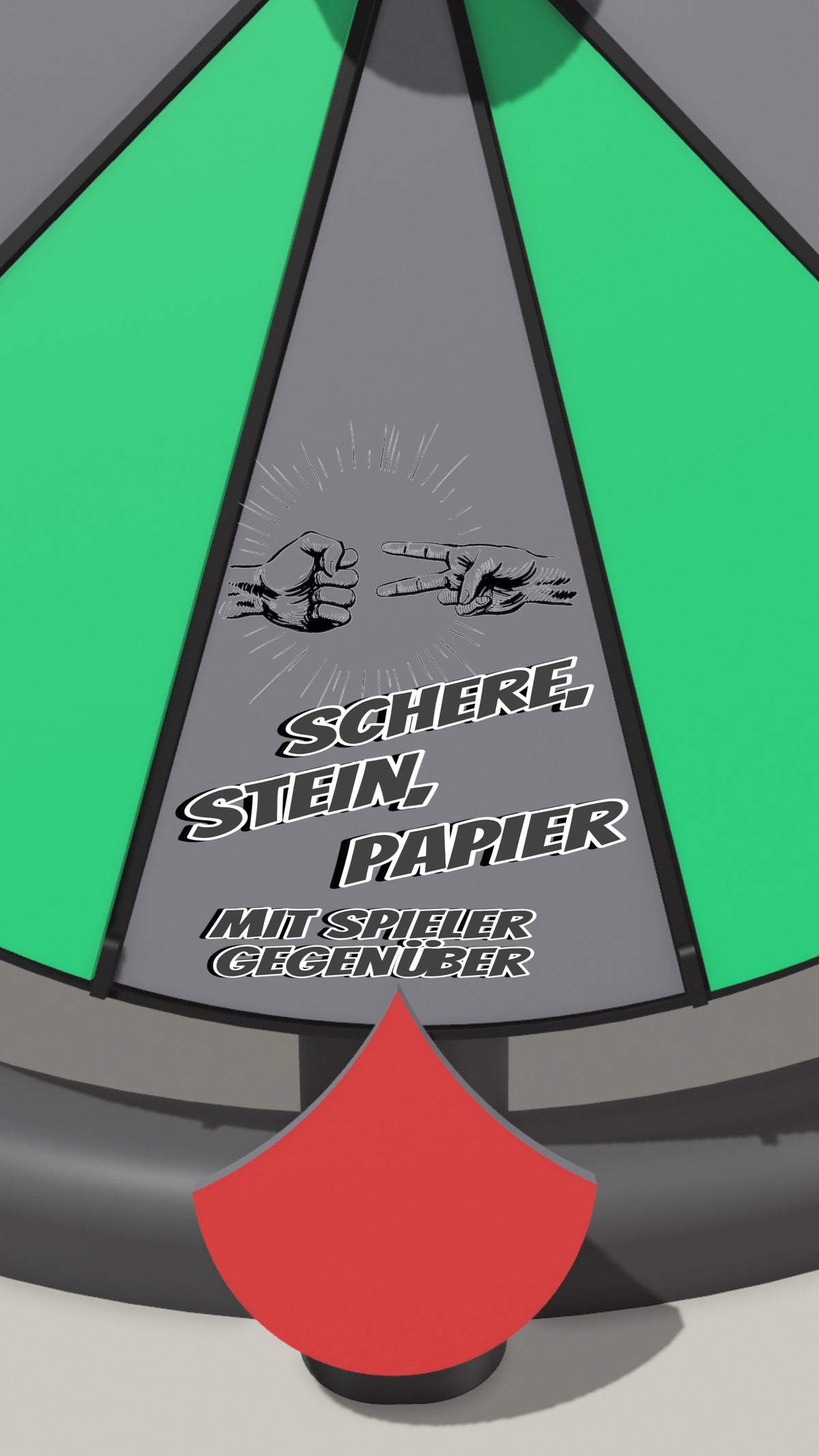 Spielfeld „Schere,Stein,Papier mit Spieler gegenüber“
